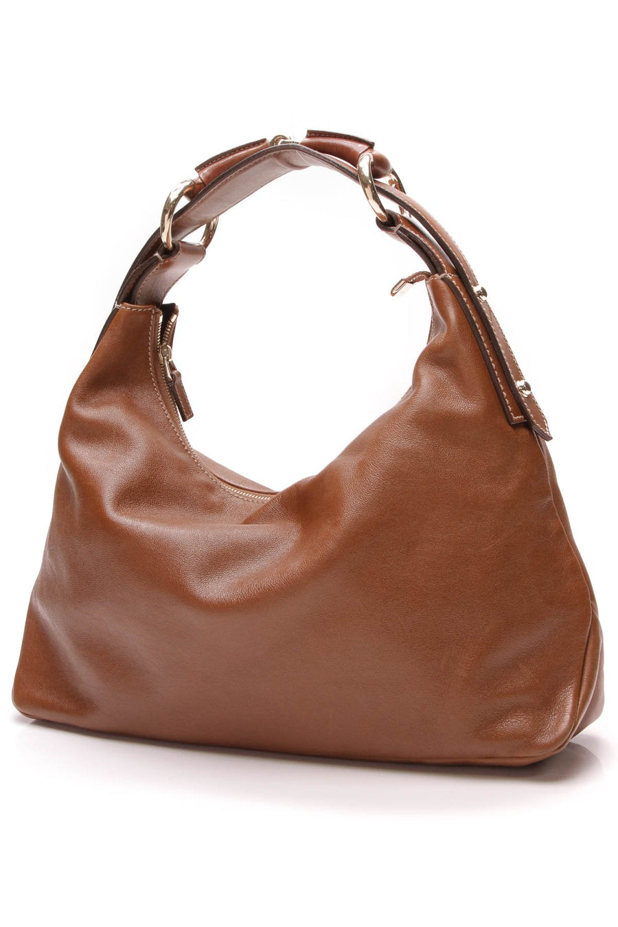 Horsebit Medium Hobo Bag - Brown