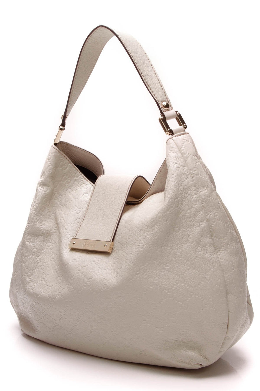 New Web Hobo Bag - Ivory Guccissima