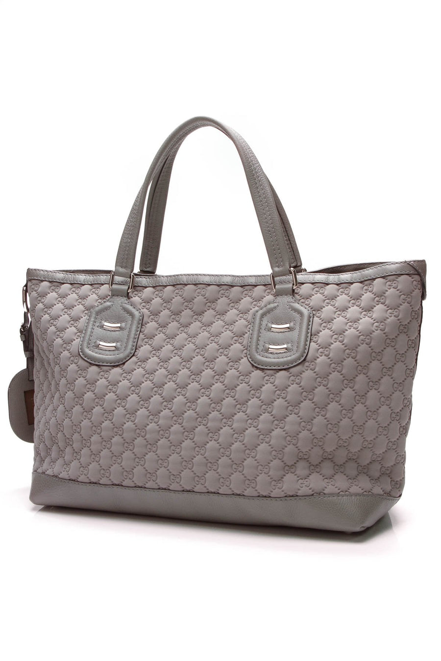 Techno Tag Large Tote Bag - Gray Neoprene