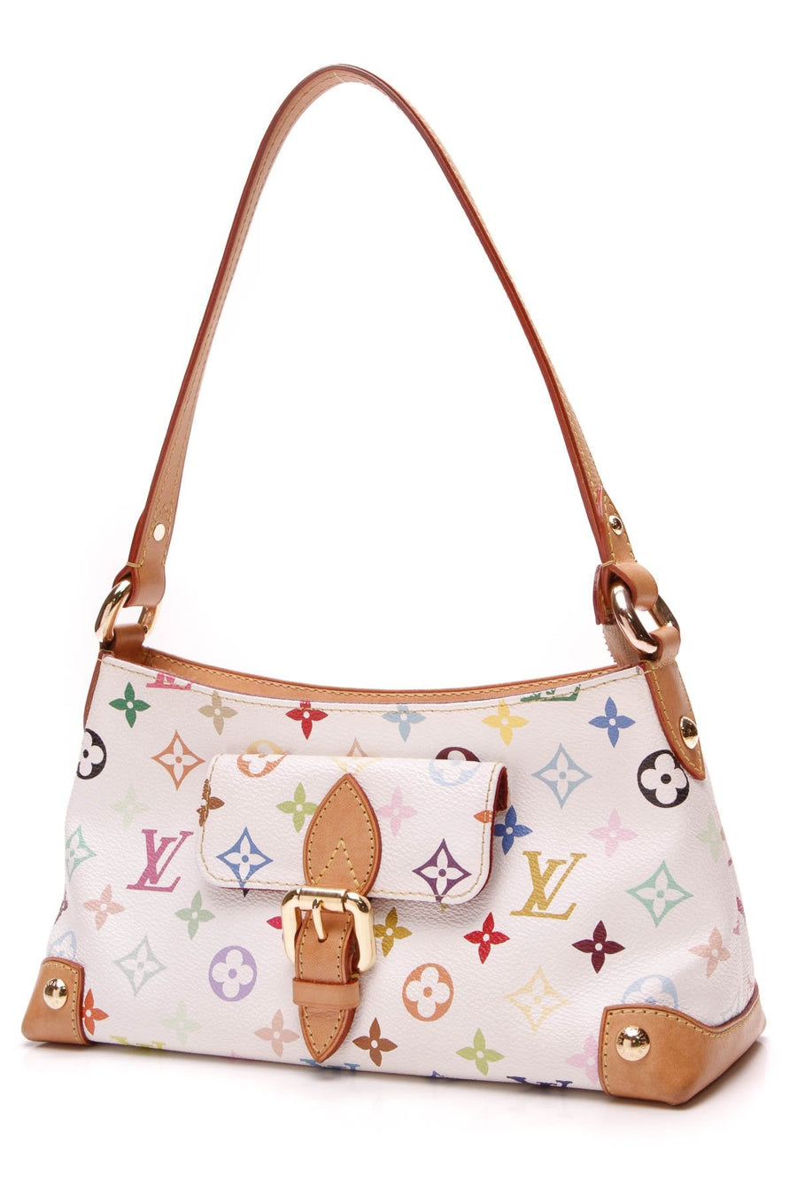 Eliza Shoulder Bag - White Multicolore Monogram