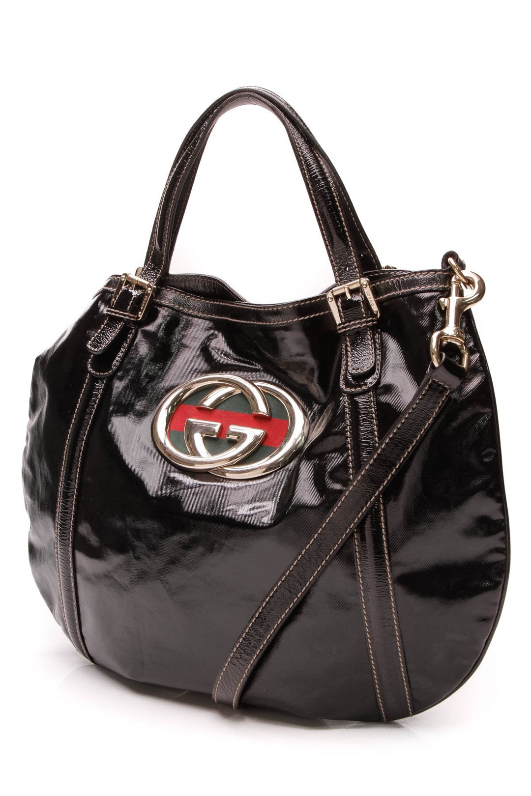 Britt Hobo Messenger Bag - Black Dialux