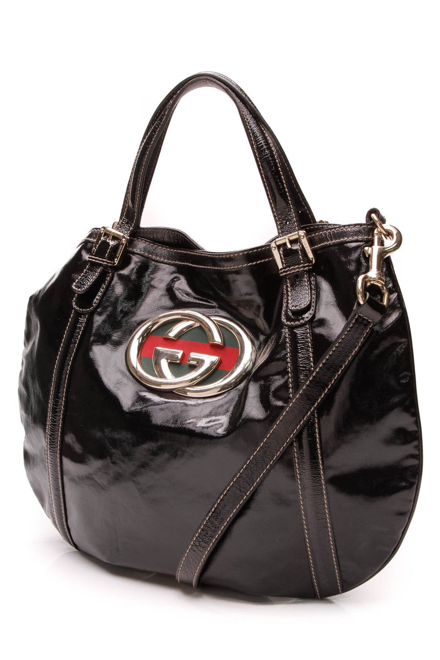 Britt Hobo Messenger Bag - Black Dialux