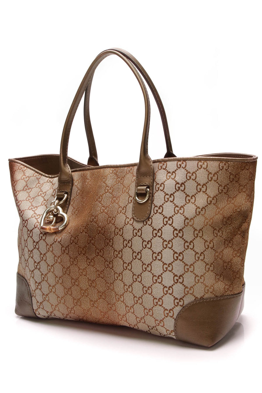 Heart Bit Medium Tote Bag - Monogram Lurex