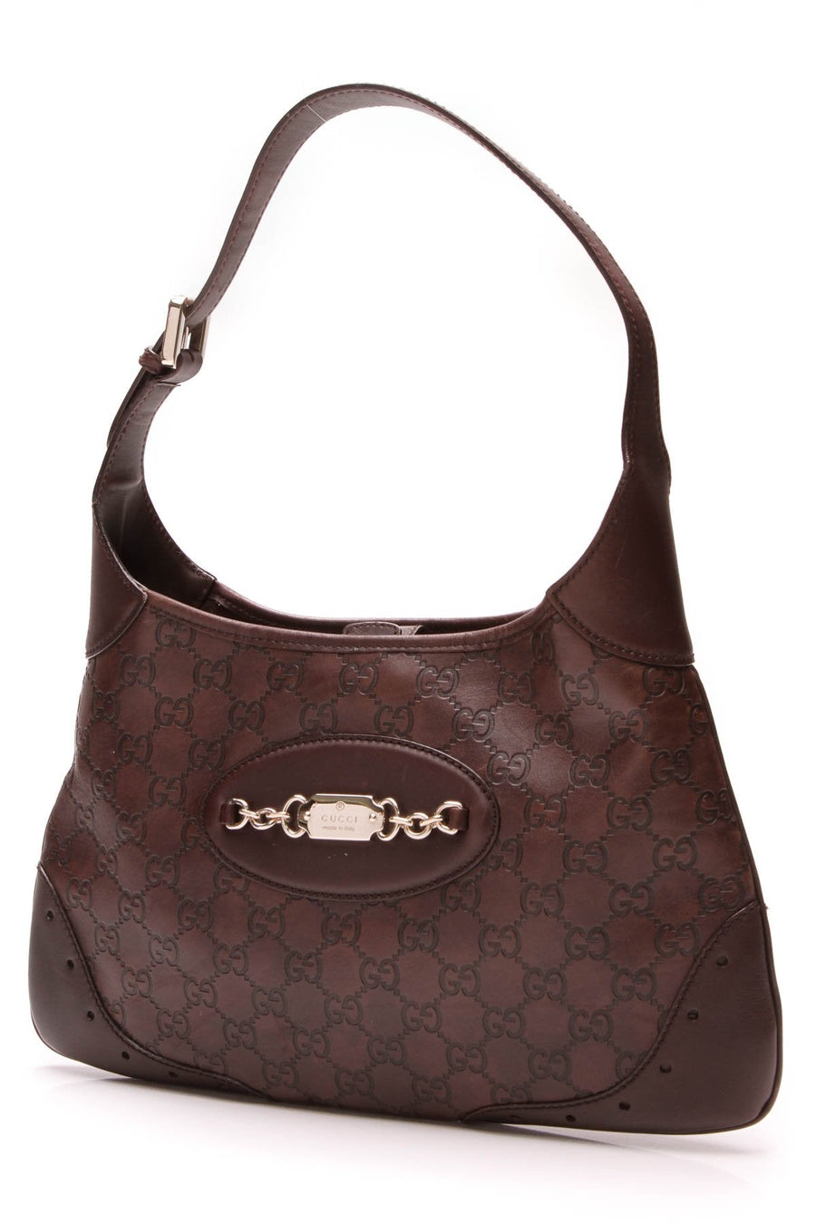 Punch Hobo Bag - Brown Guccissima
