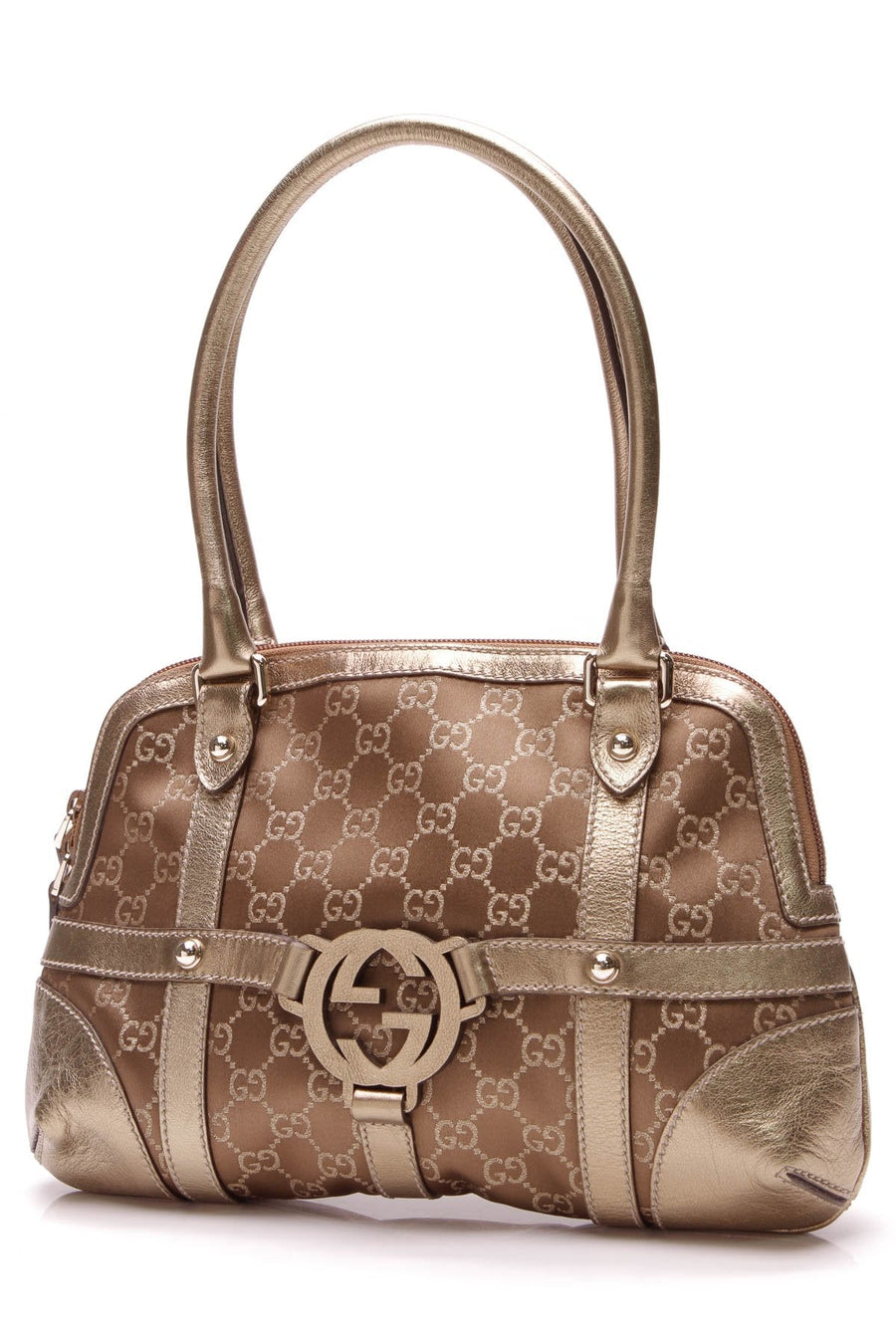Interlocking G Small Shoulder Bag - Bronze/Gold