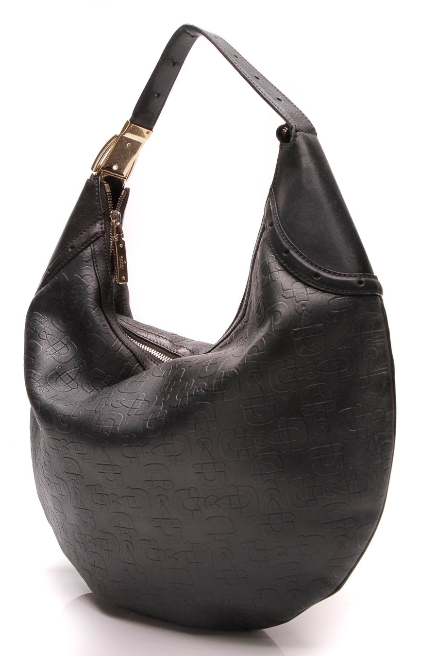 Glam Hobo Bag - Horsebit Embossed Leather