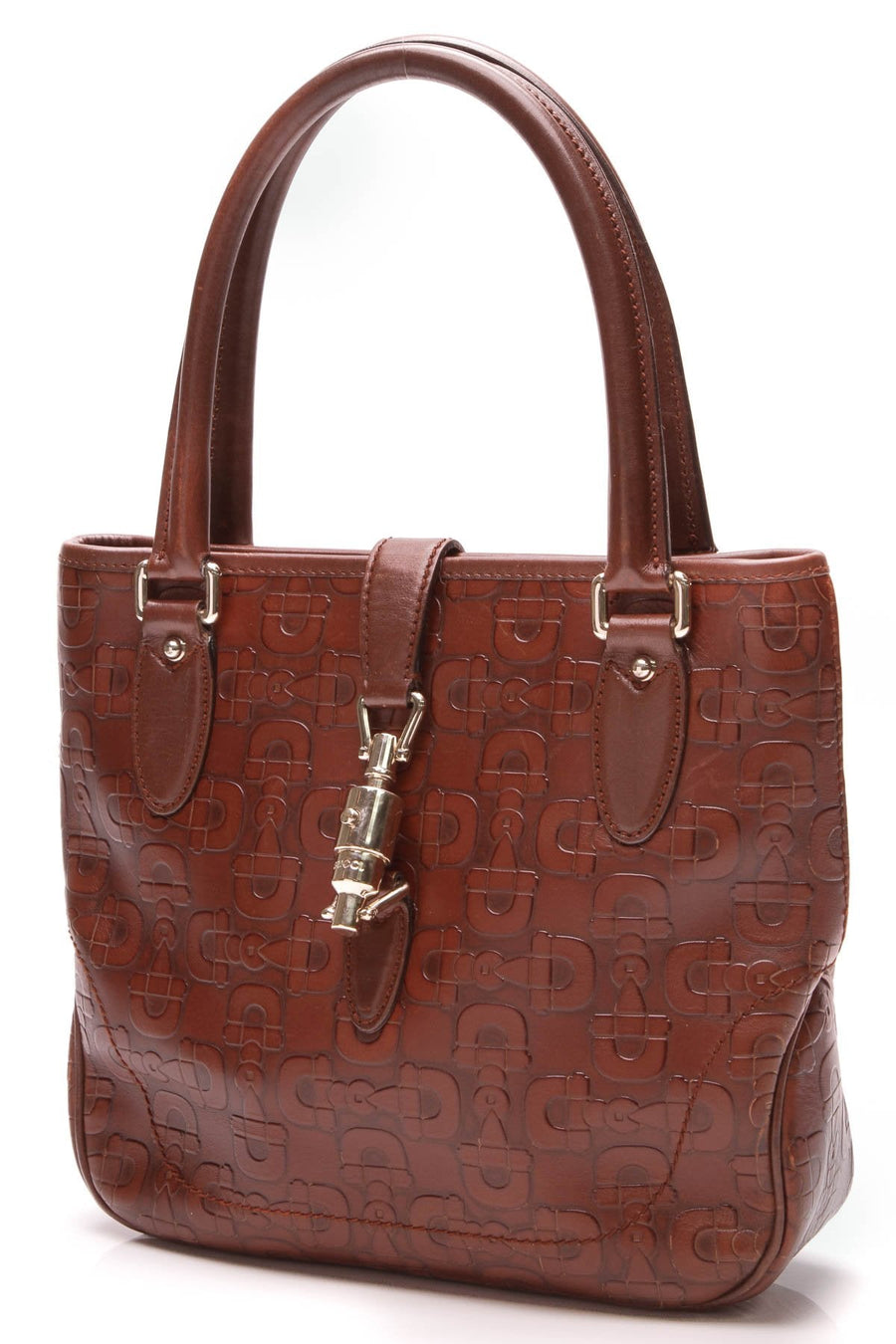 Jackie Tote Bag - Horsebit Embossed Leather