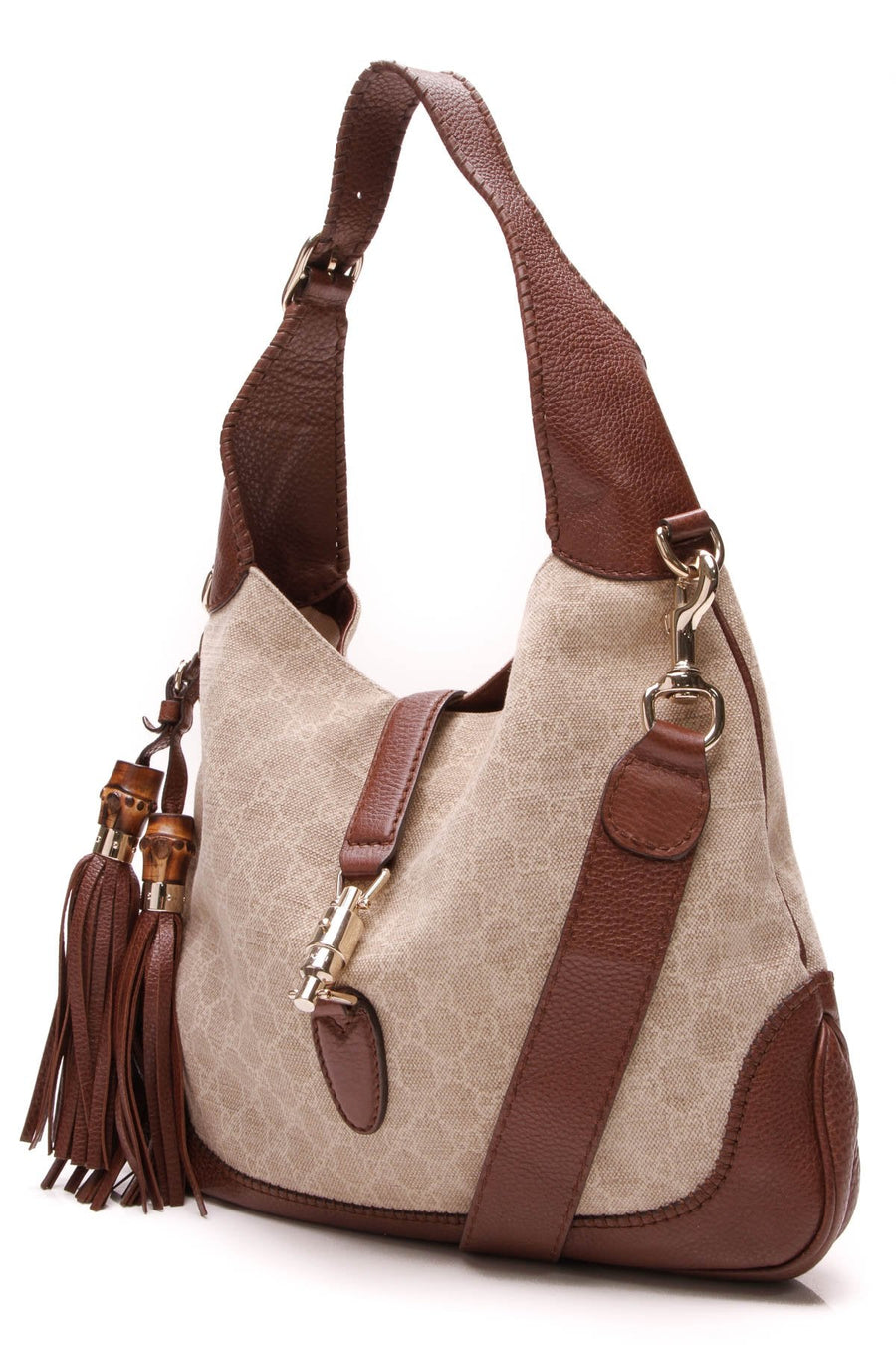 New Jackie Medium Hobo Bag - Beige Signature Canvas