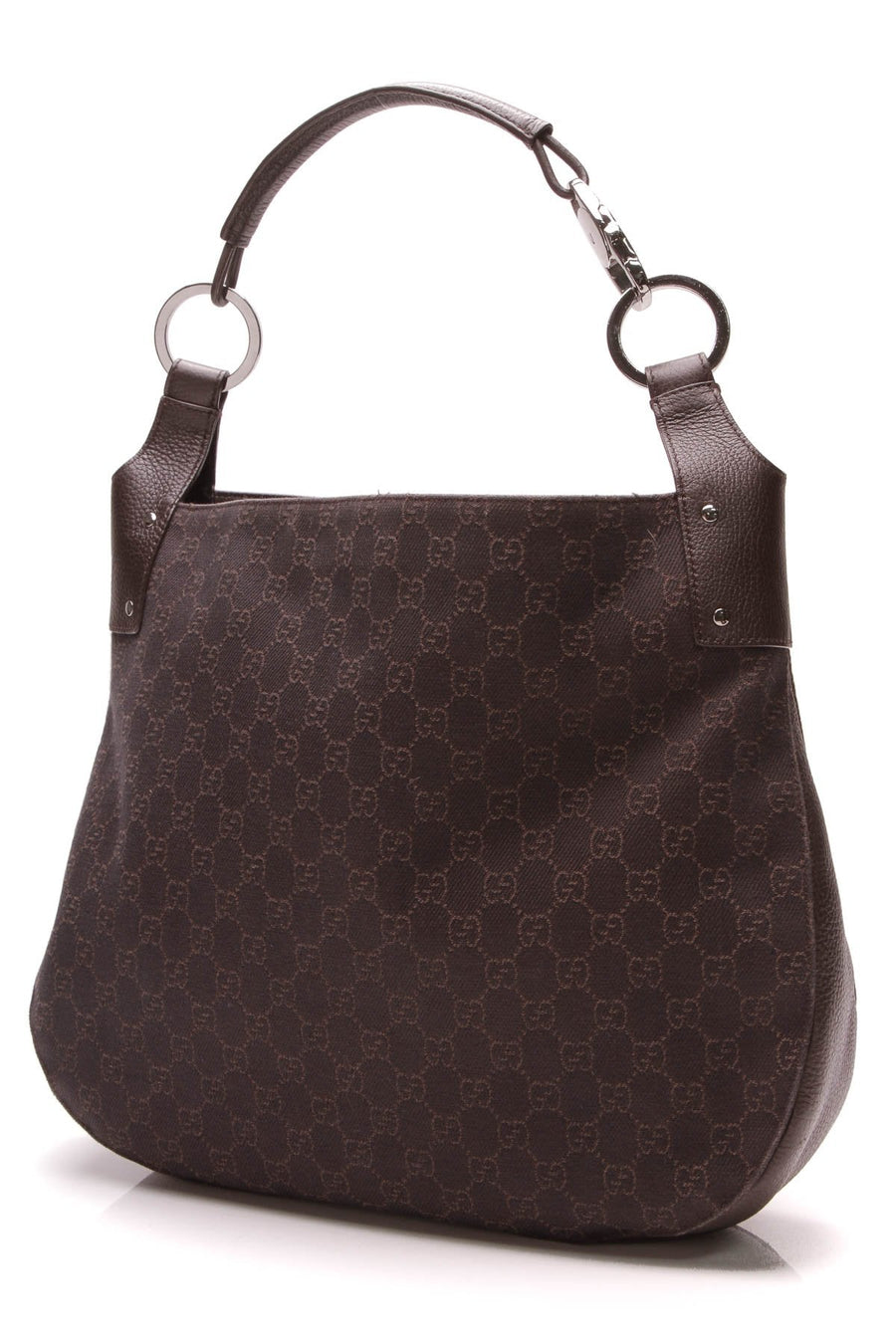 Large Ring Hobo Bag - Brown Signature Canvas