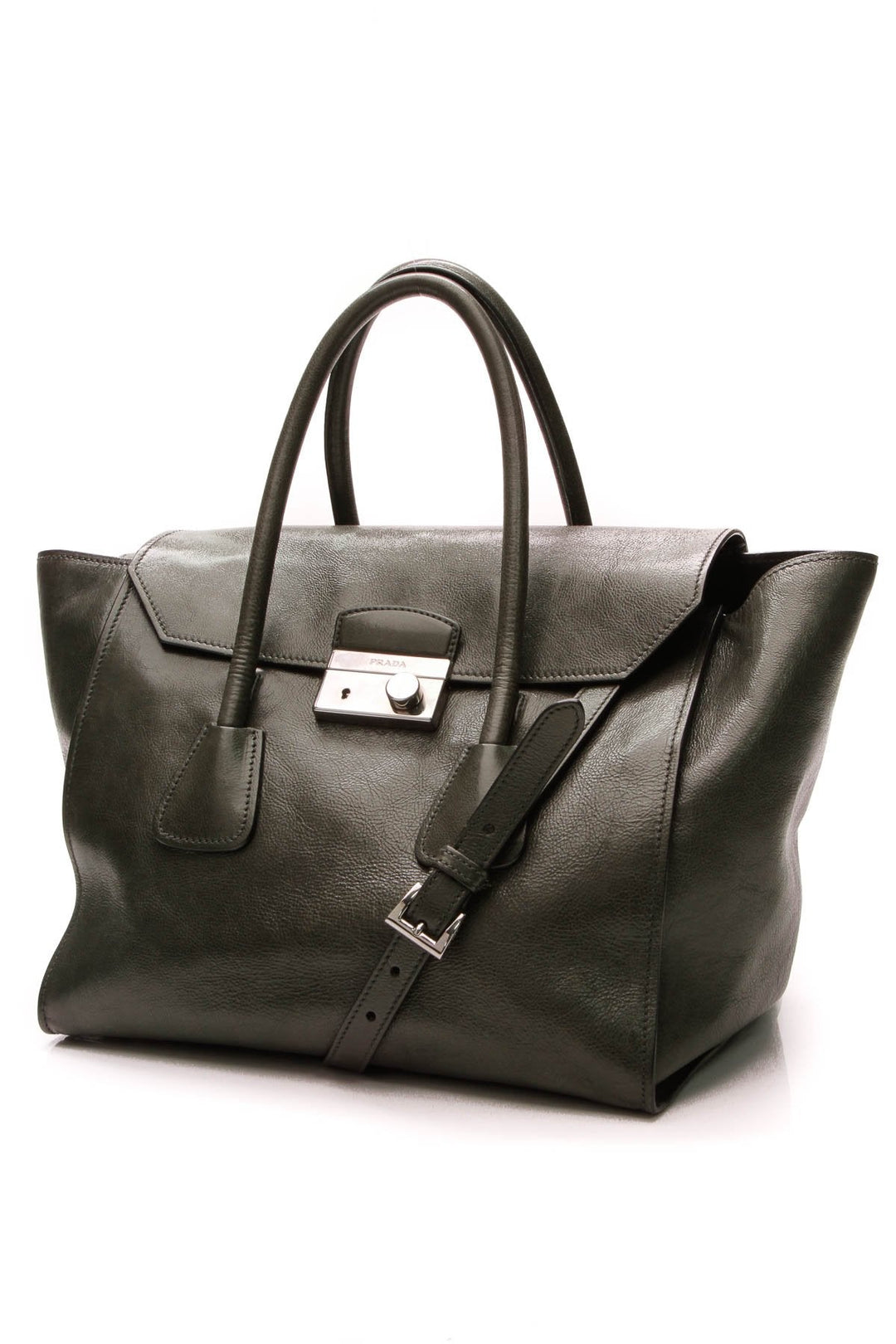 Flap Satchel Bag - Emerald Green