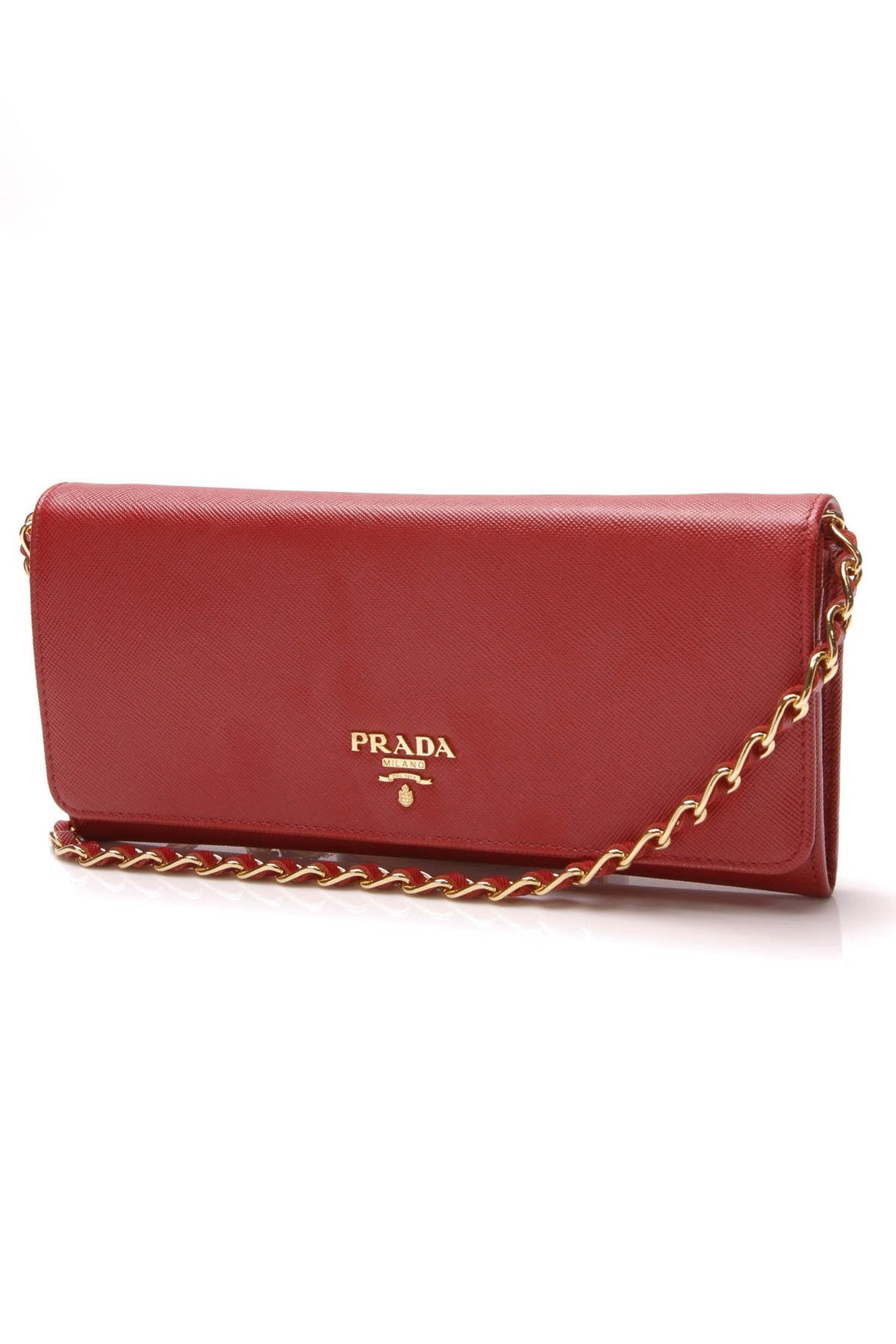 Wallet on a Chain Clutch Bag - Red