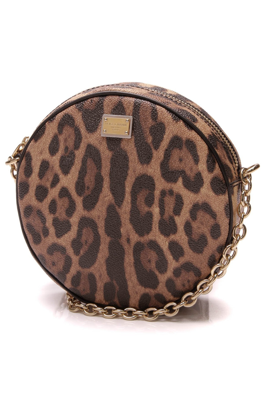 Glam Round Crossbody Bag - Leopard