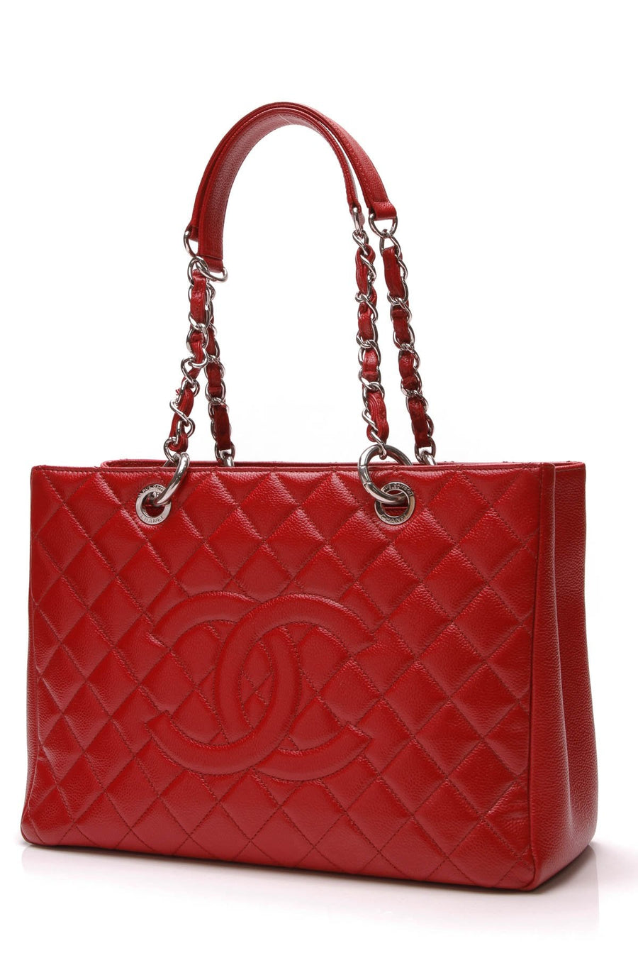 GST Grand Shopping Tote Bag - Red Caviar