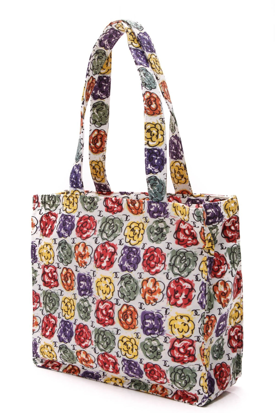 Vintage Camellia Tote Bag - Multicolor