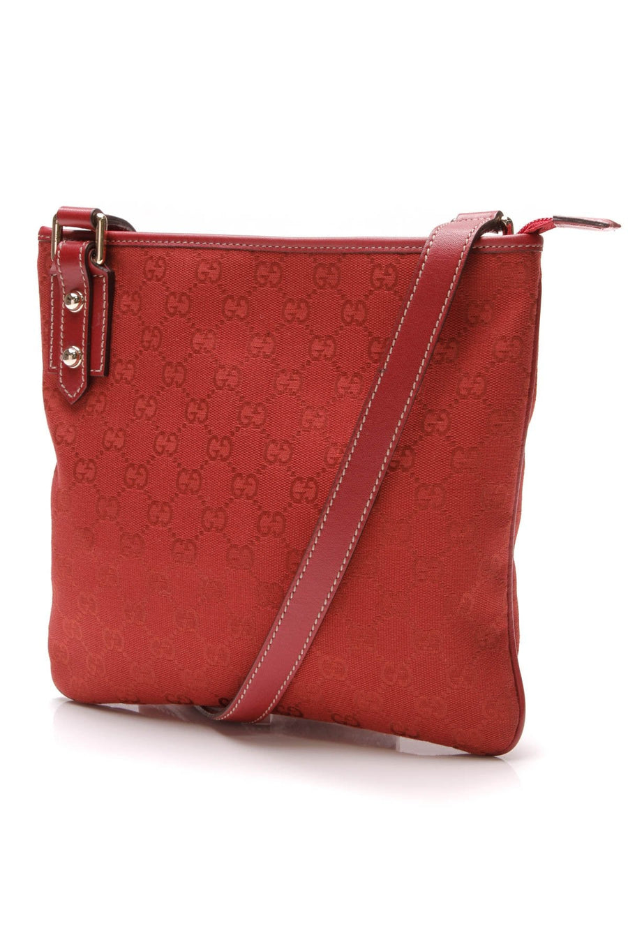 Messenger Crossbody Bag - Red Signature Canvas