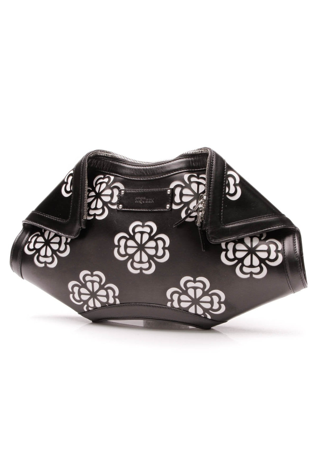 Cutout De Manta Floral Clutch Bag - Black/White