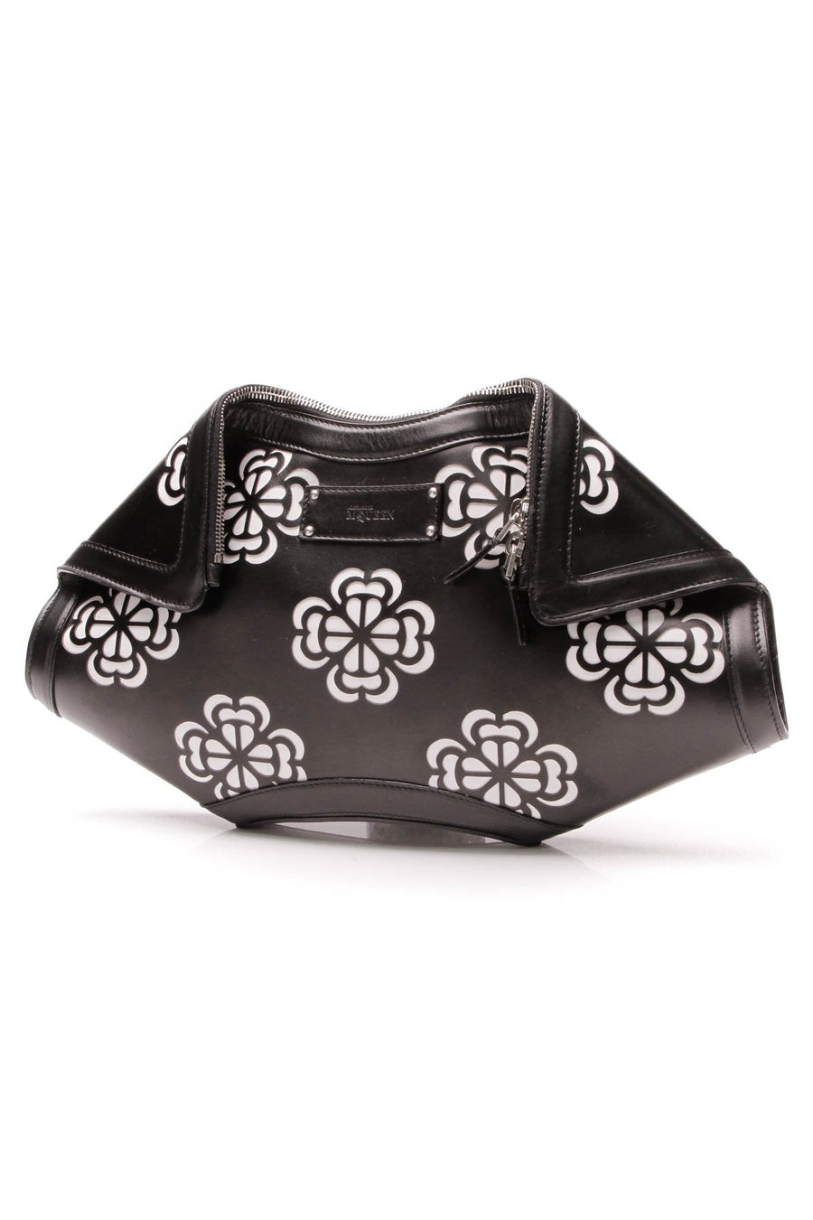 Cutout De Manta Floral Clutch Bag - Black/White