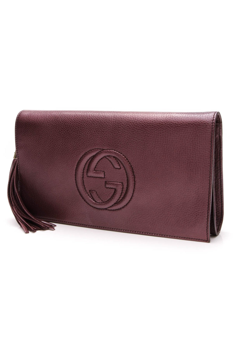 Soho Clutch Bag - Metallic Purple