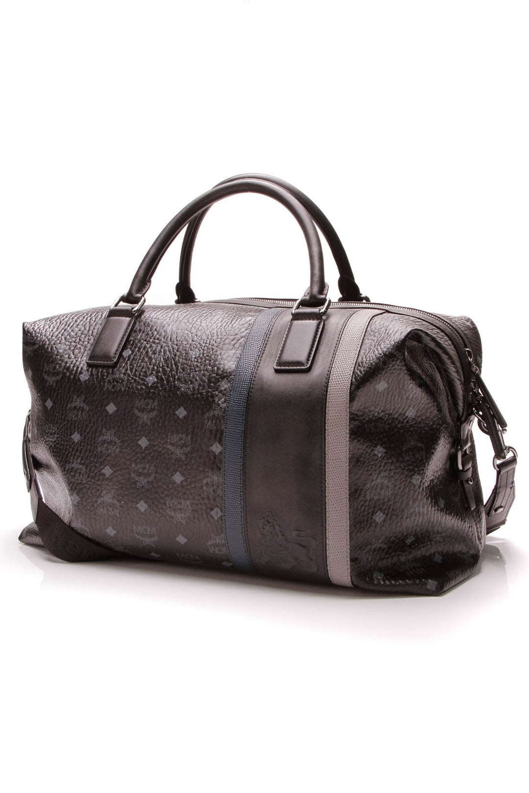 Munich Lion Weekender Travel Bag - Black Visetos Canvas