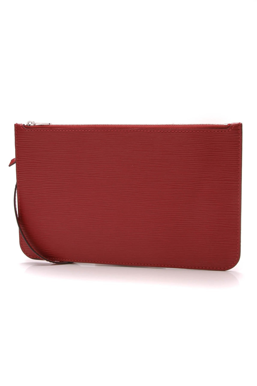 Epi Neverfull Pouch Wristlet - Rubis