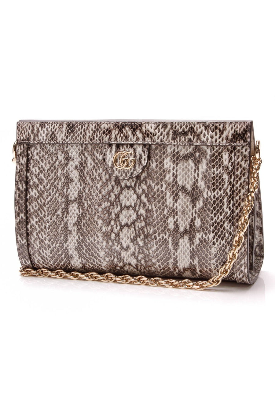 Ophidia Small Shoulder Bag - Gray Snakeskin