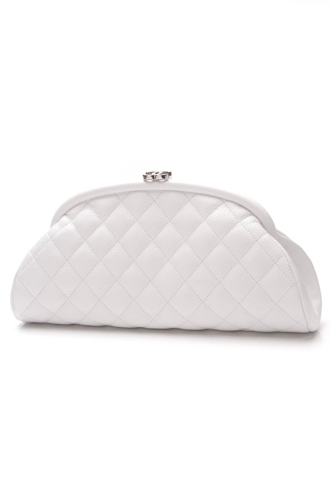 Timeless Clutch Bag - White Caviar