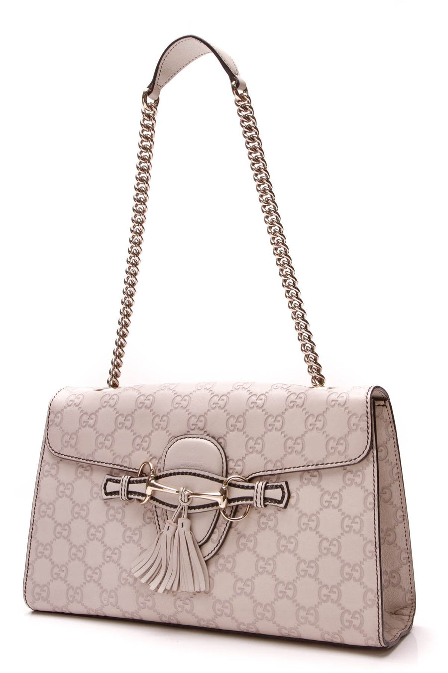 Emily Chain Shoulder Bag - Ivory Guccissima