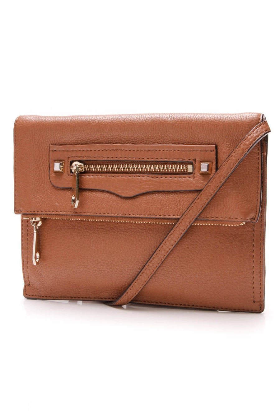 Foldover Crossbody Bag - Brown