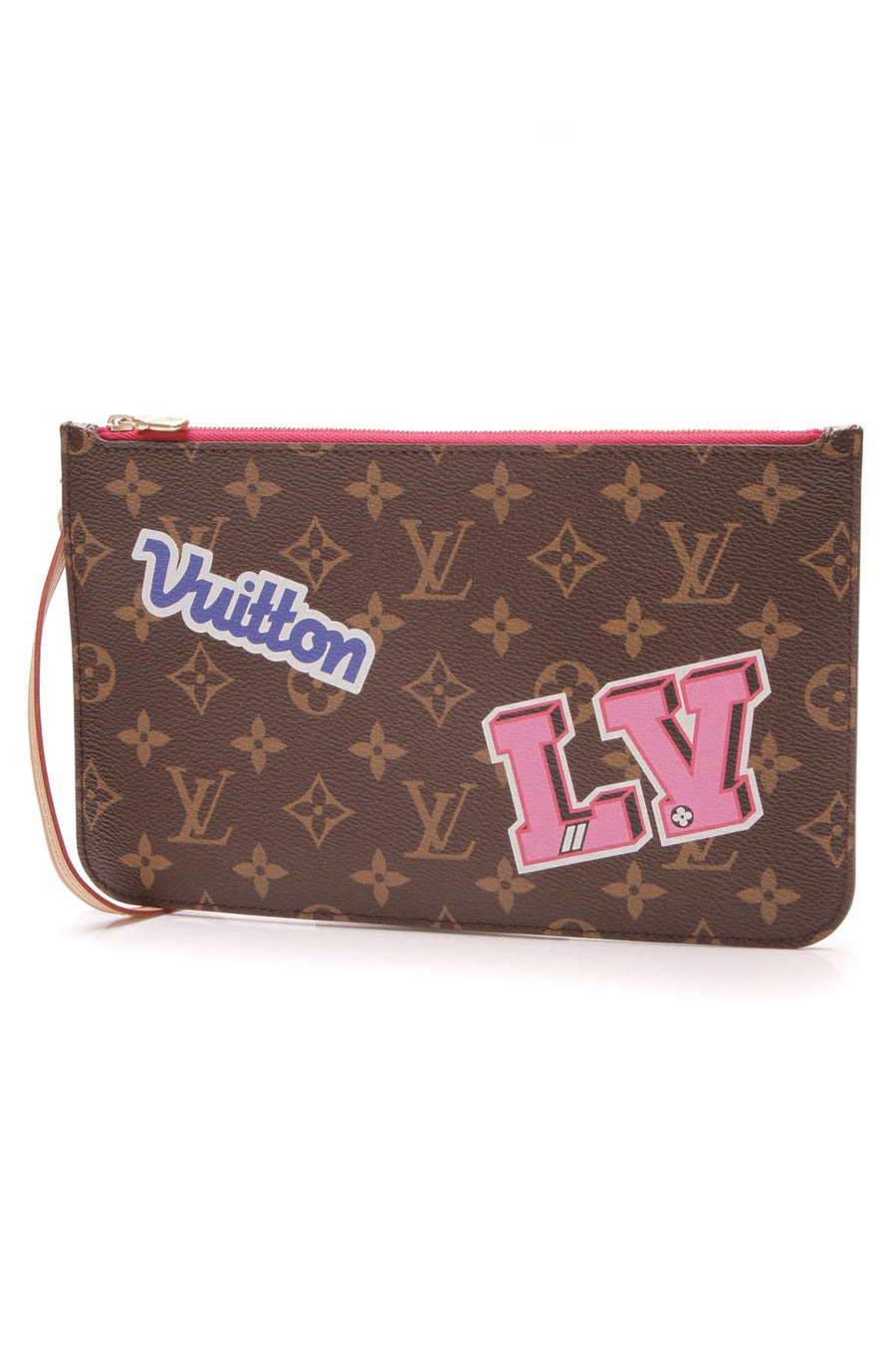 Patches Neverfull Pouch Wristlet - Monogram