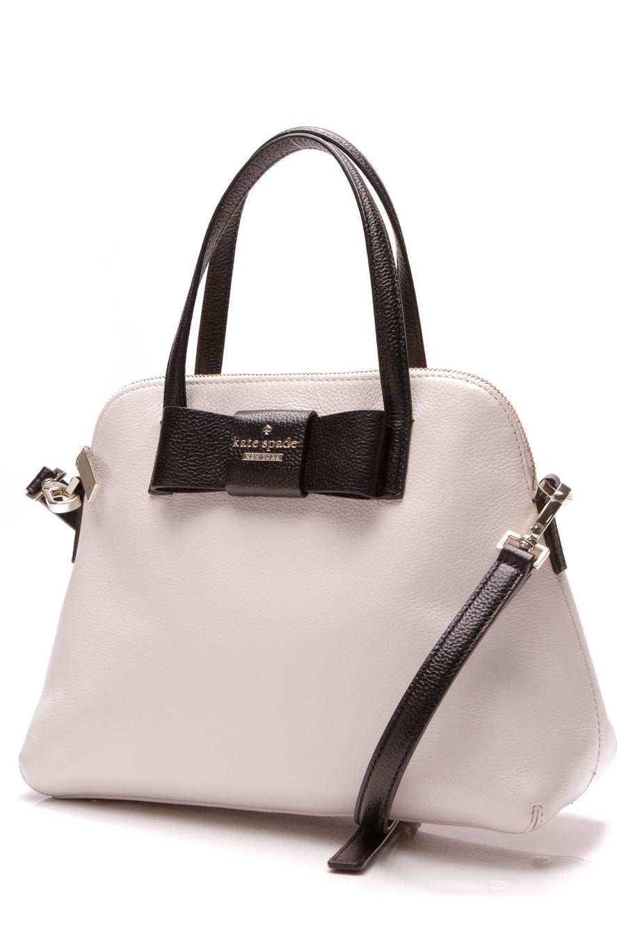 Julia Street Maise Zip Satchel Bag - Beige/Black