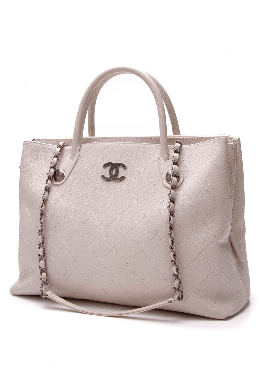 Two-Way Shopper Tote Bag - Light Gray