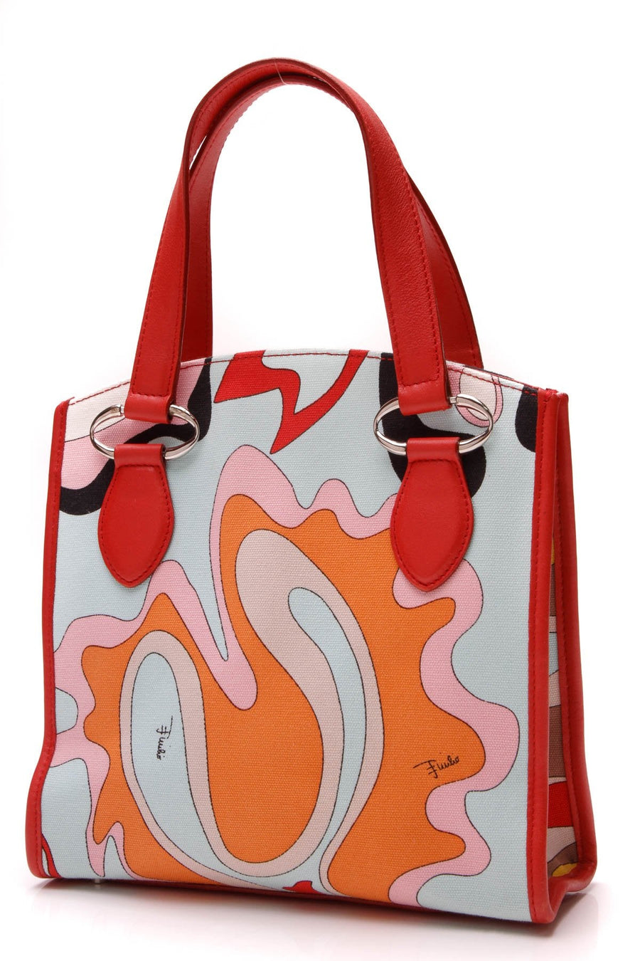 Top Handle Bag - Printed Canvas