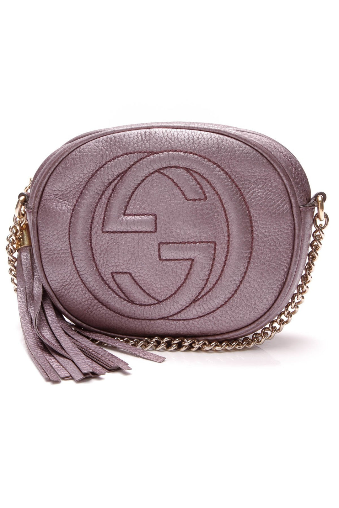 Mini Soho Chain Crossbody Bag - Metallic Purple