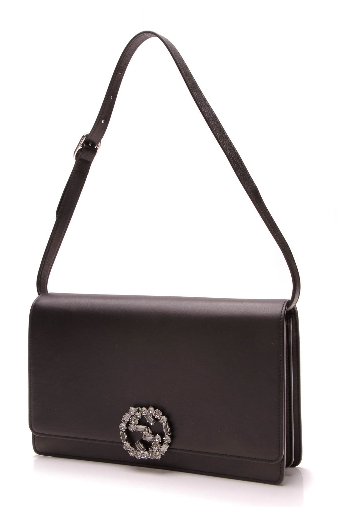 Broadway Crystal Evening Shoulder Bag - Black