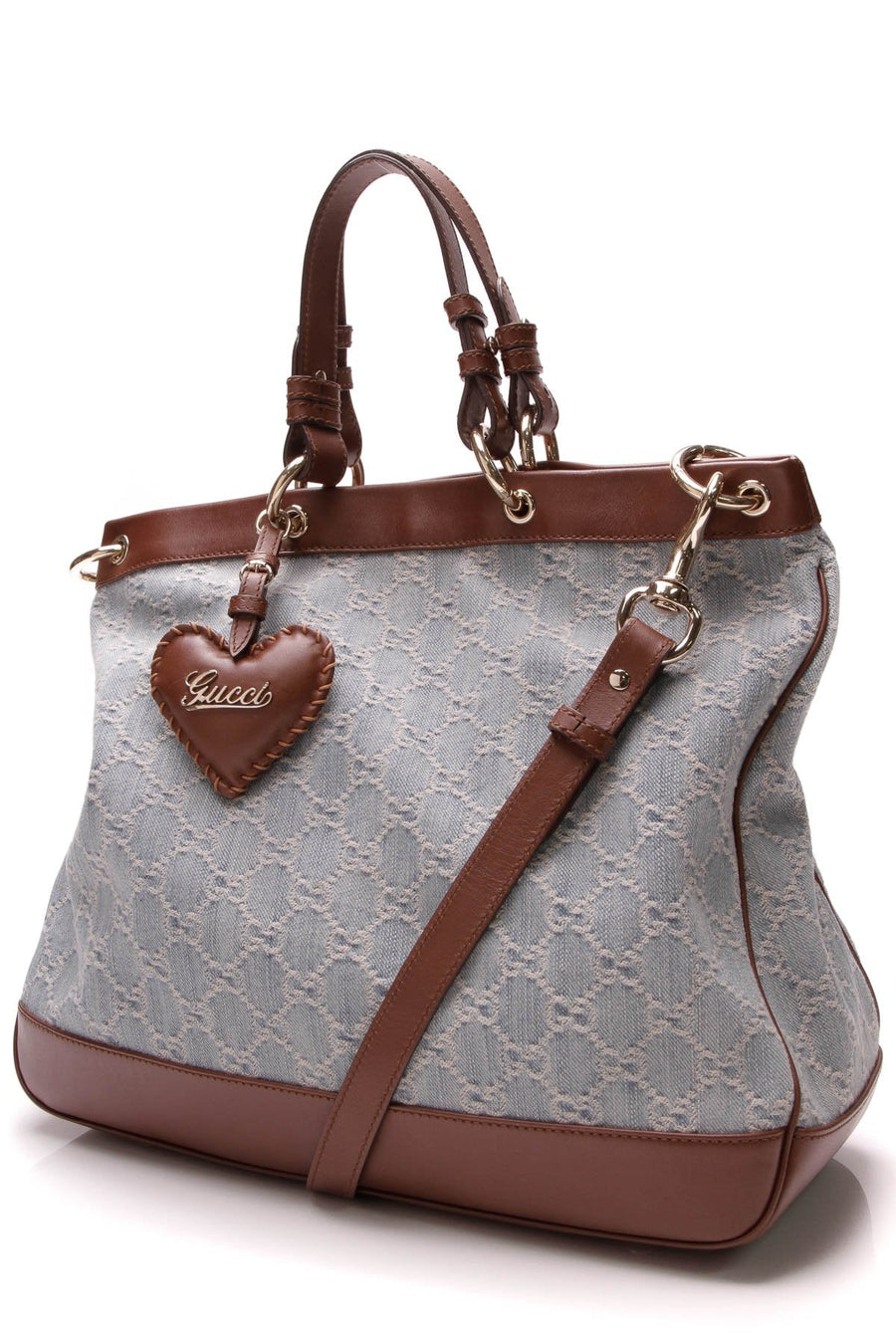 Valentine Top Handle Bag - Blue GG Denim