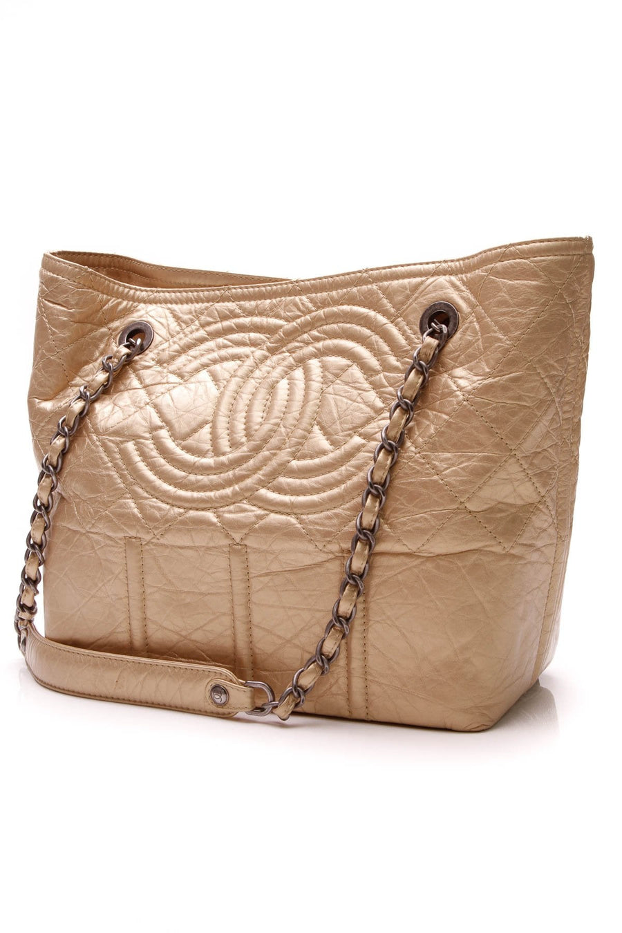 Shopping in Moscow Small Tote Bag - Metallic Gold