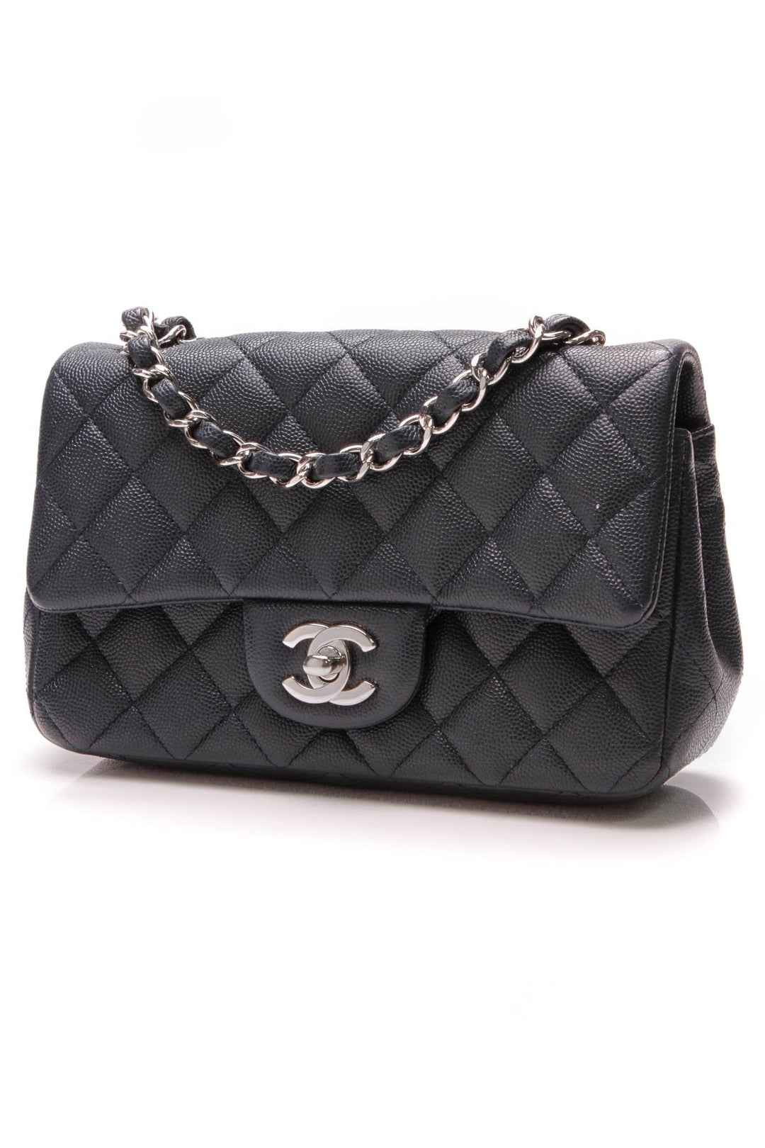 Classic Mini Flap Bag - Navy Caviar