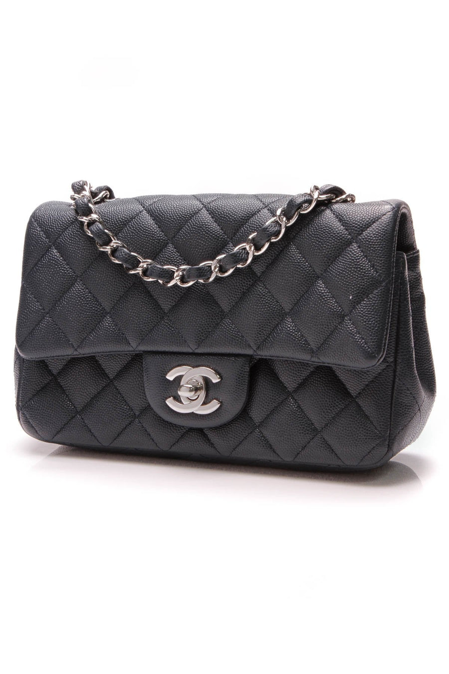 Classic Mini Flap Bag - Navy Caviar