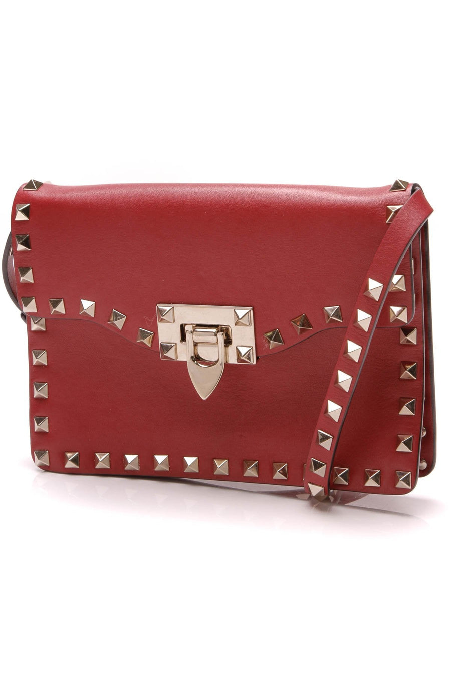 Rockstud Mini Crossbody Bag - Red
