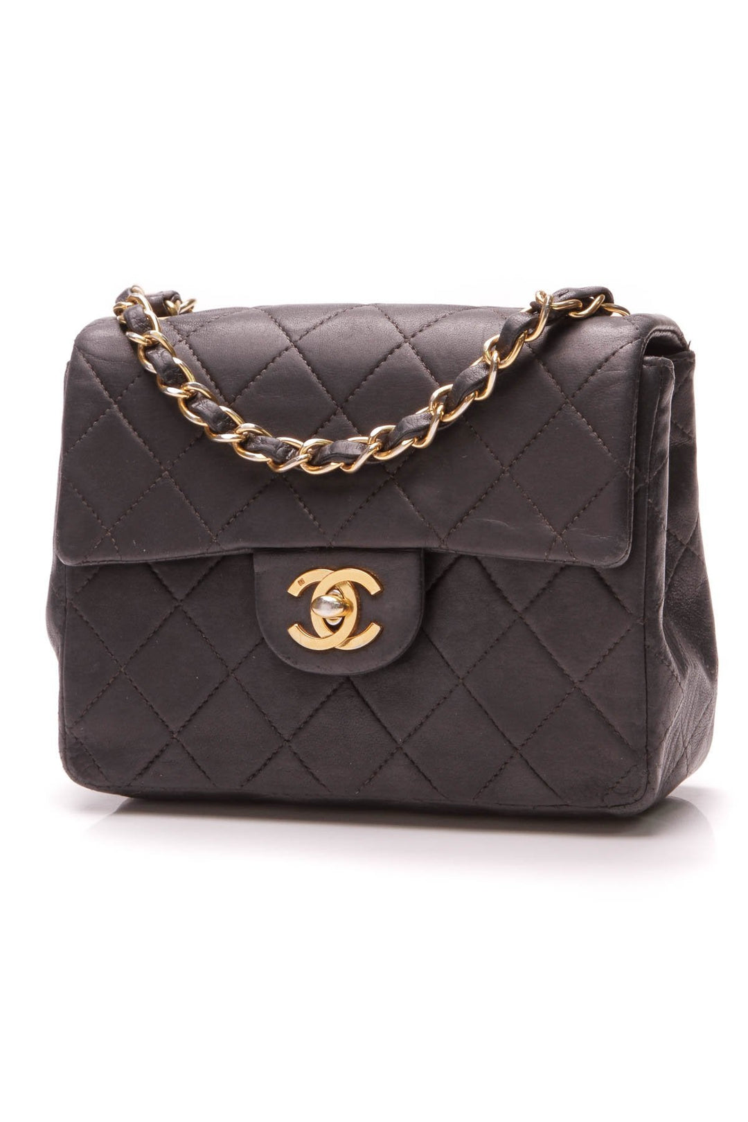 Vintage Classic Mini Flap Bag - Black Lambskin