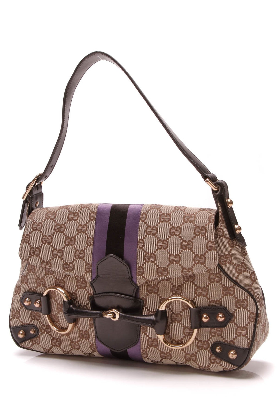 Horsebit Shoulder Bag - Signature Canvas