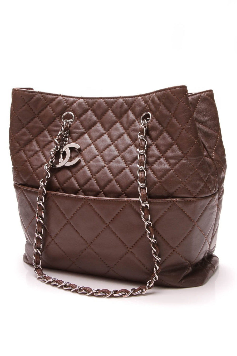 In The Business Tote Bag - Brown Calfskin