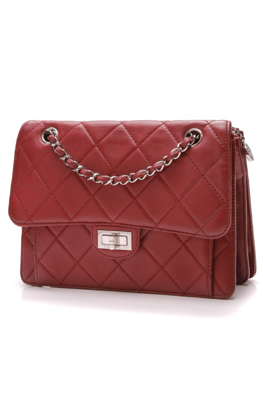 Paris-Bombay Reissue Accordion Flap Bag - Dark Red Calfskin