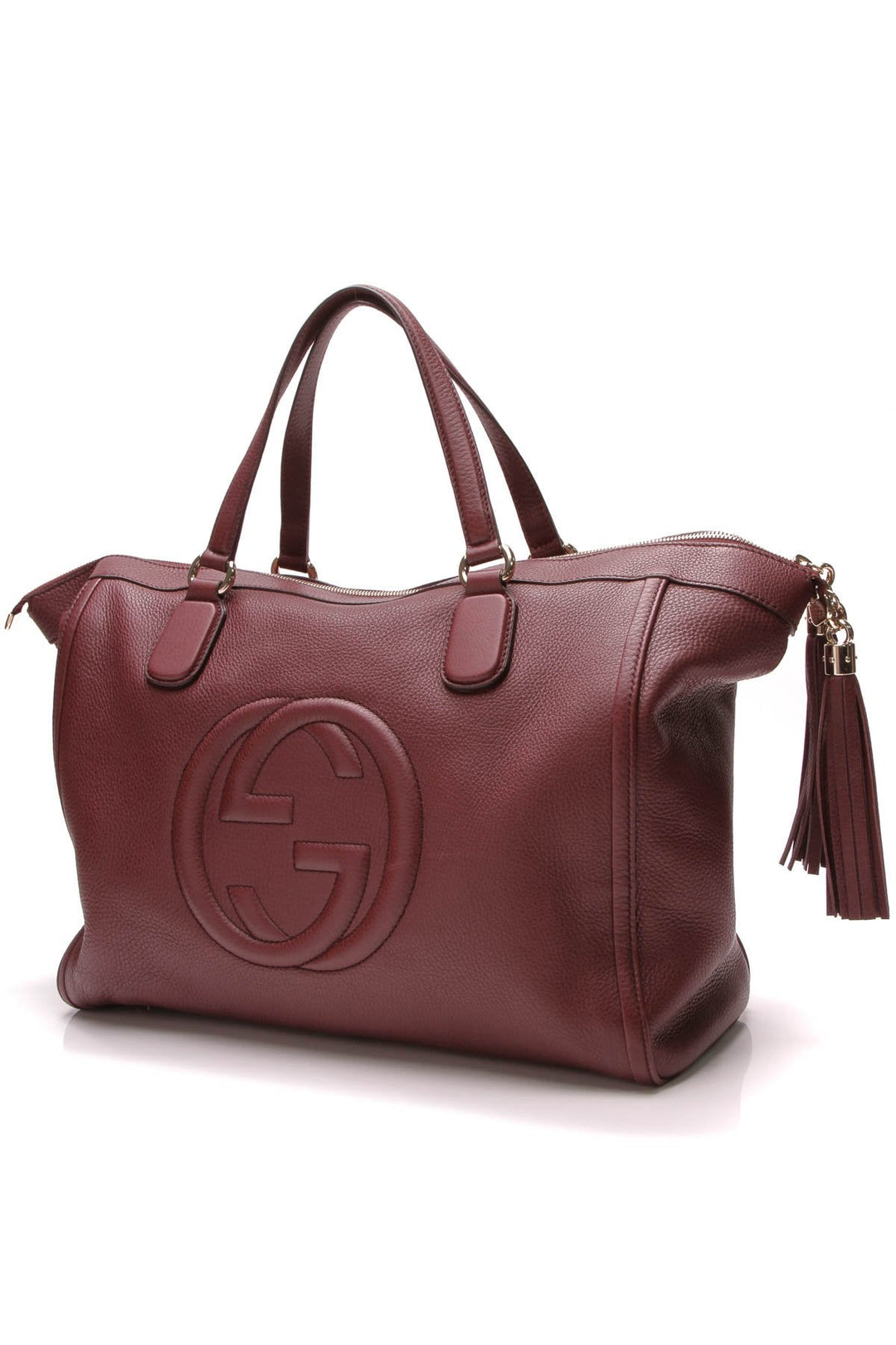 Soho Large Zip Tote Bag - Burgundy