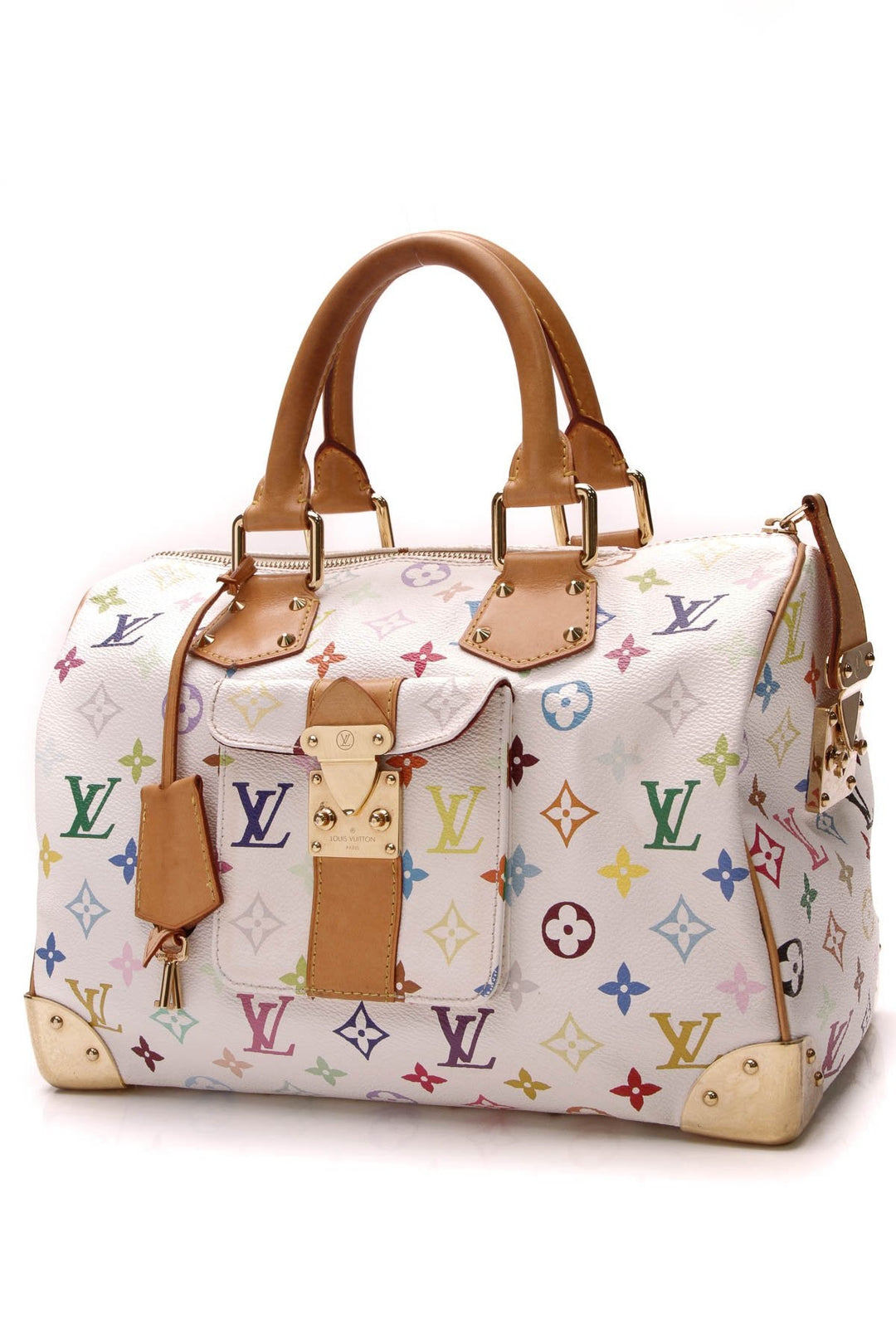 Speedy 30 Bag - White Multicolore Monogram