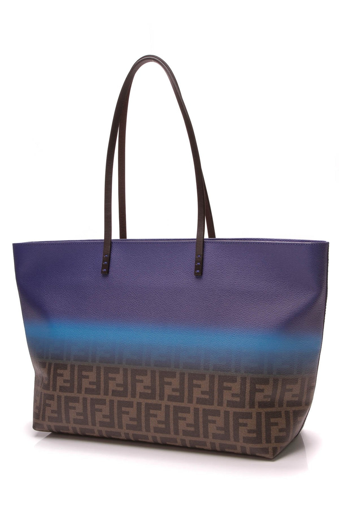 Spalmati Ombre Medium Tote Bag - Blue/Tobacco Zucca
