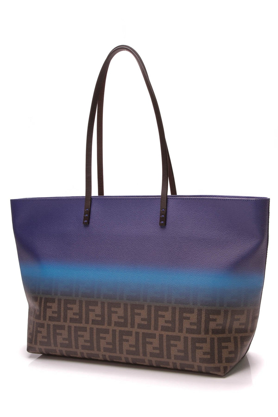 Spalmati Ombre Medium Tote Bag - Blue/Tobacco Zucca