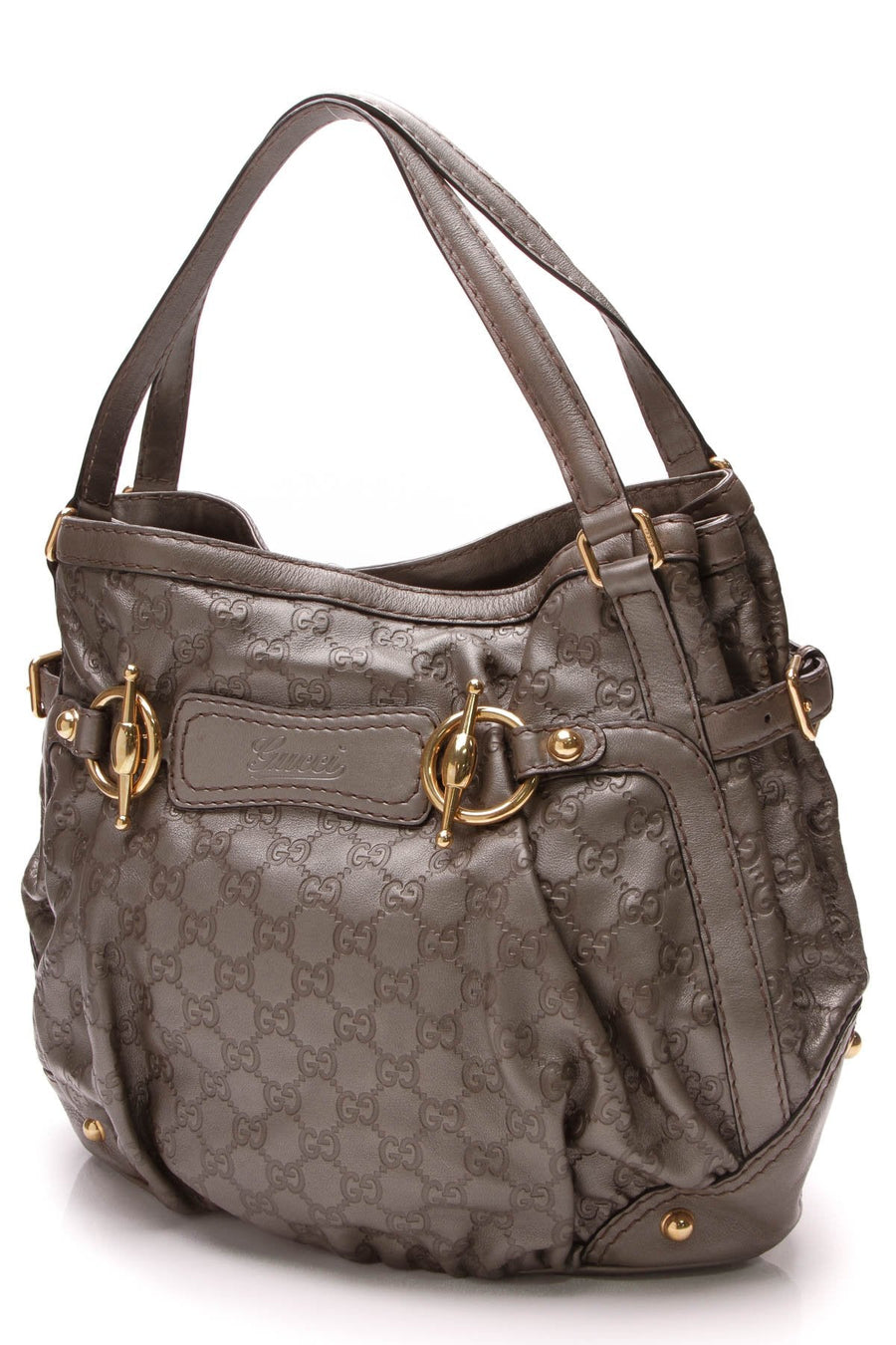 Jockey Medium Tote Bag - Pewter Guccissima