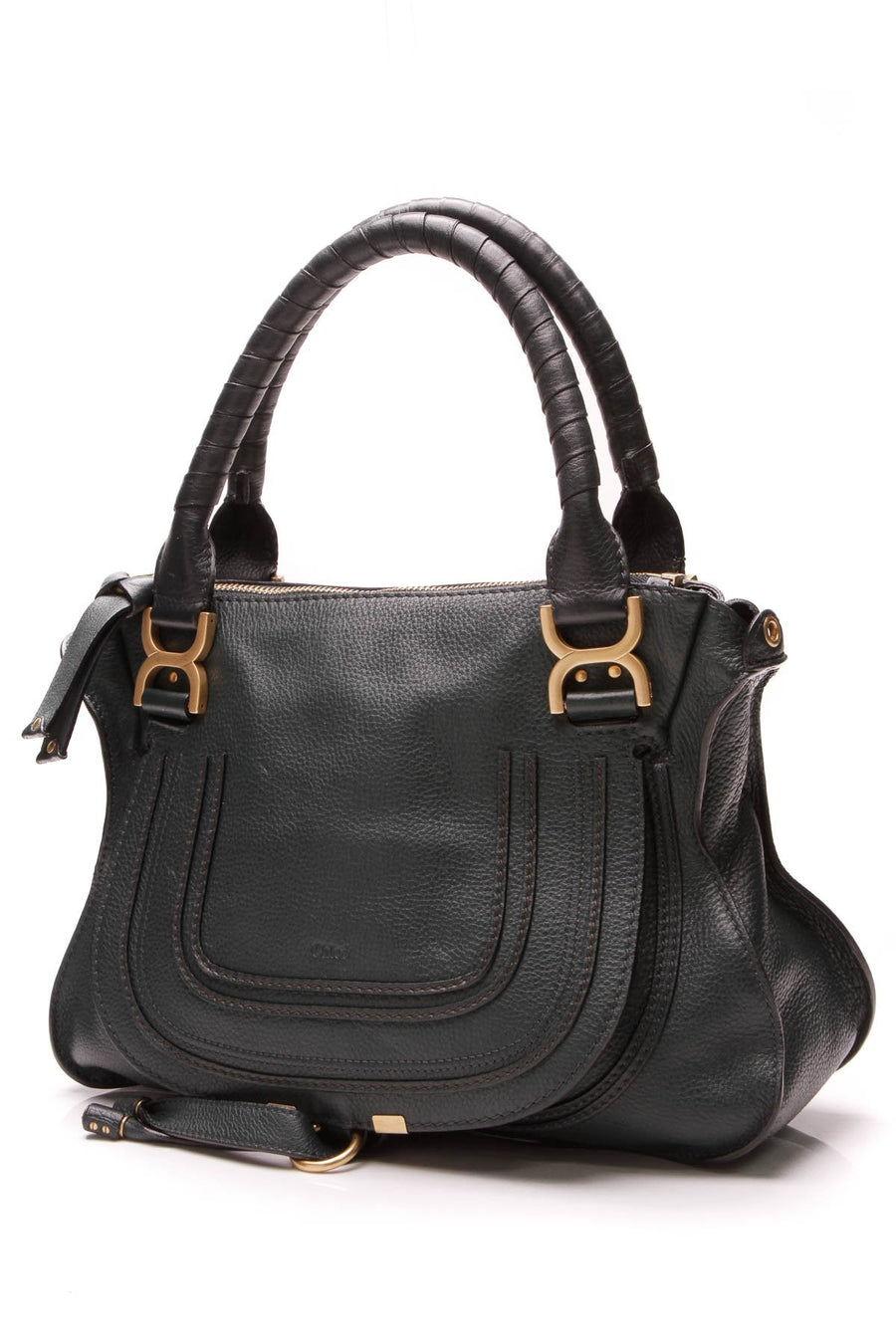 Marcie Medium Satchel Bag - Dark Green