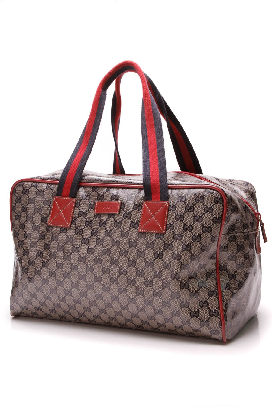 Web Carryall Duffle Bag - Navy Crystal Canvas/Red